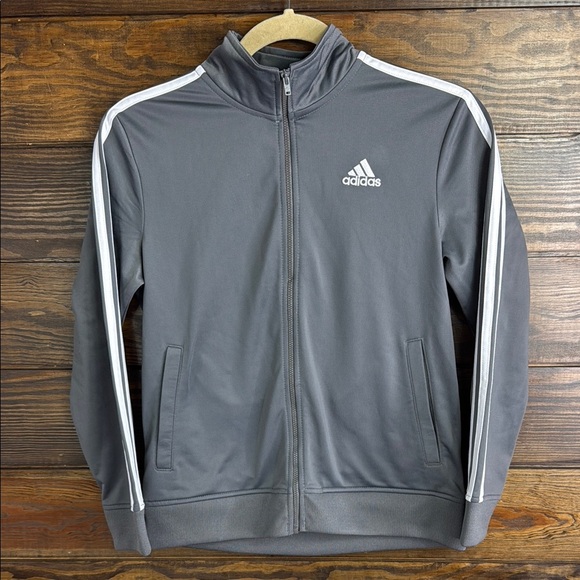 adidas Other - Adidas Gray Blazer Full-Zip Stand-Up Collar Size Boy 12